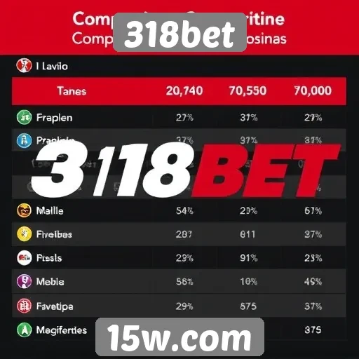 Comparação do 318bet com concorrentes no mercado